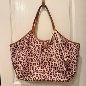 Stoney clover lane leopard scoop tote - retail $188